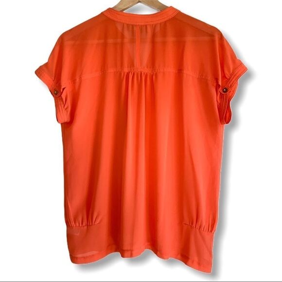 Olive & Oak Split Neck Button Down Short Sleeve - Picture 6 of 8